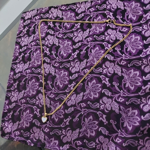 18K Gold Plated Heart Pendant with 18K Gold Miami Cuban Link Chain - Picture 8 of 10